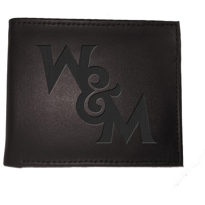 Evergreen NCAA William & Mary Tribe Black Leather Bifold Wallet Officially Licensed with Gift Box
