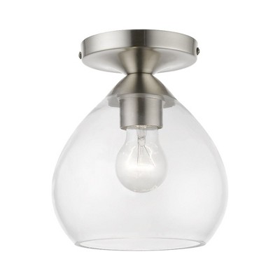 Livex Lighting Catania 1 - Light Semi-Flush Mount in  Brushed Nickel