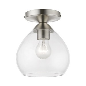 Livex Lighting Catania 1 - Light Semi-Flush Mount in  Brushed Nickel - 1 of 3