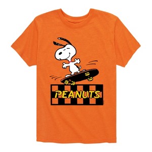 Boys' - Peanuts - Snoopy Retro Skater Short Sleeve Graphic T-Shirt - 1 of 4