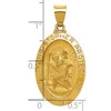 Black Bow Jewelry 14k Yellow or White Gold Hollow Oval St. Christopher Pendant, 16x33mm - 4 of 4