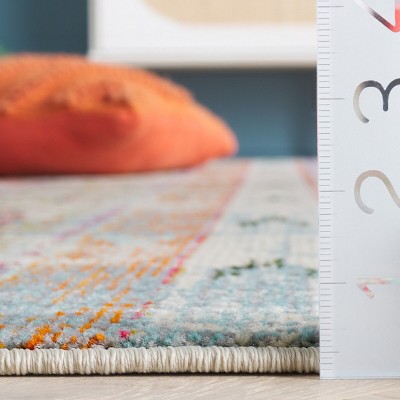 Boho-Chic Monaco Multicolor Reversible Runner Rug - 2'2" x 10'