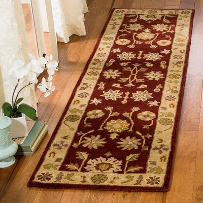 Heritage Red and Gold Hand-Tufted Wool Area Rug
