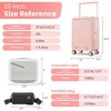 YONWAY 20'' Luggage sets, PC Hard Shell Suitcase, Bounce Wide Handle Pull Rod Luggage with 360°Double Wheels, Built-In TSA Lock - 3 of 4