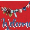 HomeRoots 36" Blue Red And White Solid Wood Welcome To Our Porch Porch Sign - 4 of 4