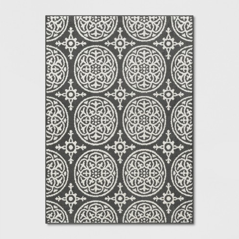 4'x5'6 Solid Washable Accent Rug Gray - Made By Design™ : Target