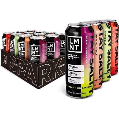 LMNT Sparkling Electrolyte Drink - Variety Pack (Pack of 12)