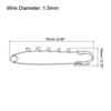 Unique Bargains Metal Decorative DIY Women's Clothing Dress 5 Holes Sewing Brooch Pins 20 Pcs - 2 of 4
