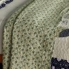 Slickblue 3PC Cotton Vermicelli Quilted Quilt Set Full/Queen with Floral Shams — Pre-Washed, Reversible - 4 of 4