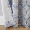 No. 918 1pc 48"x63" Lido Medallion Print Semi-Sheer Rod Pocket Curtain Panel Blue - 4 of 4