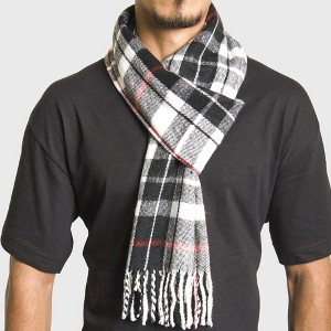 Alpine Swiss Mens Plaid Scarf Softer Than Cashmere Scarves Winter Shawl - 1 of 4