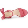 Allegra K Women's Back to College Faux Suede Open Toe Ankle Tie Back Chunky Heel Sandals - 4 of 4