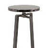 Kate and Laurel Zia Round Metal Drink Table, 9x9x23, Pewter - 2 of 4