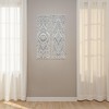 Royal Hampton Carved Wall Art Panel Set of 2 | Handcrafted Ornate Decor | Distressed White Wood, 16x48 - 3 of 4