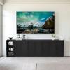 36"x124"x16" Wood Accent Cabinet in Black, Storage Organizer with Adjustable Shelves for Kitchen Bedroom Entryway Living Room Dinning Room - 2 of 4