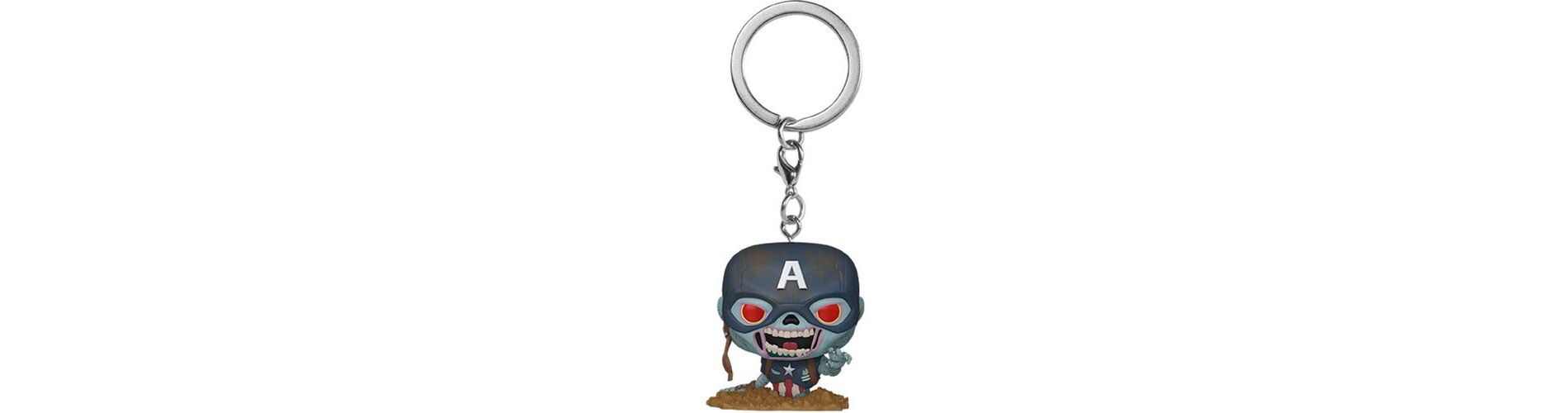 Funko - Funko Keychain: Marvel Zombies - Zombie Captain America