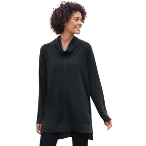 Woman Within Plus Size Cowl Neck Thermal Tunic - 1 of 2