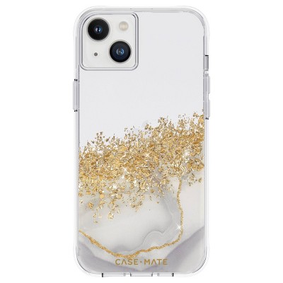 Case-Mate Apple iPhone 14 Plus Case - White/Gold Karat Marble