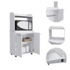 NicBex 1 Drawer Rolling Kitchen Island Cart with 2 Open Shelves,Kitchen Island on Wheels with Storage,Island Table for Kitchen - 4 of 4
