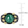 EVERLY JEWELRY | Yellow Plated Sterling Silver and Black Rhodium Plated 6ct TGW c Roped Split-Shank Cocktail Ring - 3 of 4