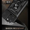 Reiko Kickstand Ring Holder with Slide Camera Cover TPU Magnetic Car Mount for APPLE IPHONE 15 PRO In Black - 4 of 4