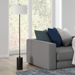 Hudson and Canal 64" Tall Floor Lamp with Fabric Shade - 1 of 4