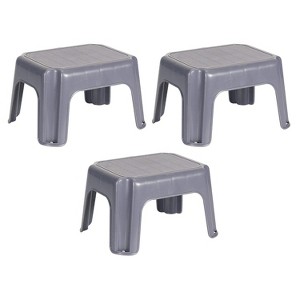 Rubbermaid Durable Plastic Roughneck Small Step Stool w/ 250-LB Weight Capacity, Gray (3 Pack) - 1 of 2