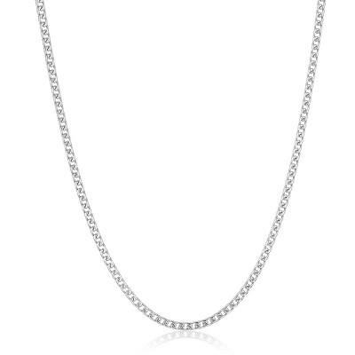 Crucible Men's 3mm Rounded Franco Chain Stainless Steel Necklace - 22"