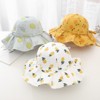 MyKids-USA Baby Girl Floral Print Adjustable Design Sunshade Bucket Hats - 2 of 4