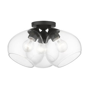 Livex Lighting Catania 3 - Light Semi-Flush Mount in  Black - 1 of 3