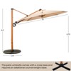 GRANDPATIO Offset 10Ft Cantilever Umbrella 360 Rotation with Cross Base - 4 of 4