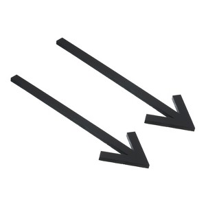 Unique Bargains Acrylic Self-Adhesive Decor Business Indoor Outdoor Arrow Sign 2 Pcs - 1 of 4