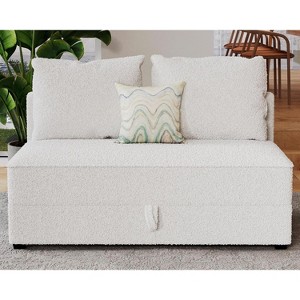 AMERLIFE Modular Sectional Sofa with USB Ports, Cup Holders& Hidden Storage for Office Living Room - 1 of 4
