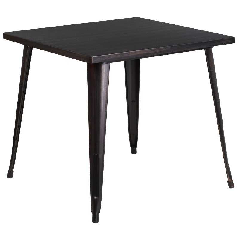 Flash Furniture Commercial Grade 31.75" Square Metal Indoor-Outdoor Table, 1 of 3