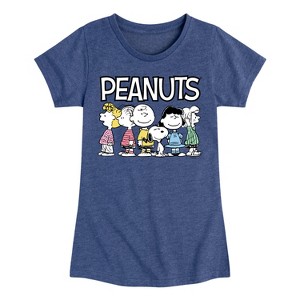 Girls' - Peanuts - Peanuts Crew Fitted Short Sleeve Graphic T-Shirt - 1 of 4