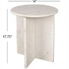 JONATHAN Y Javier 17.75" Contemporary Natural Marble Handmade X-Shaped End Table - 3 of 4