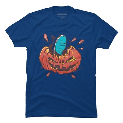 Men's Design By Humans Halloween smashed pumpkin By BlackBerry55 T-Shirt