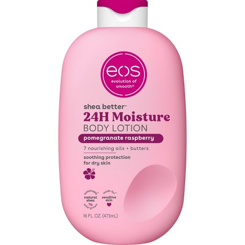 Увлажняющий лосьон для тела eos Shea Better 24H, Pomegranate Raspberry, 16 fl oz