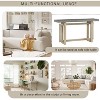 NicBex 59" Modern Painted Console Table with Thick Wood Legs, Triple Rectangle TV Stand, Extra Long Side Table for Living Room, Entryway - 3 of 4