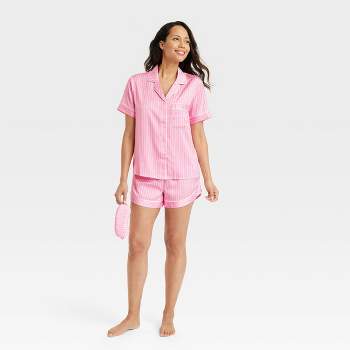 Women's Plaid Perfectly Cozy Flannel Long Sleeve Notch Collar Top and Pants  Pajama Set - Stars Above™ White M – Target Inventory Checker – BrickSeek