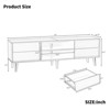TiramisuBest Vintage Bevel TV Stand with Drawers Solid Wood Legs Entertainment Center Media Console for Living Room Bedroom - 4 of 4