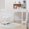 Kids Corner Study Desk Chair Set for Small Spaces, Wood Study Table with Adjustable Chair, Hutch, Corkboard, Pen Holder, Student Desk Set, White - 3 of 4