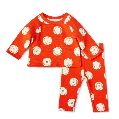 Baby Sun Print Top & Bottom Set - Christian Robinson x Target Orange Newborn