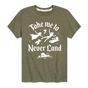 Boys' - Peter Pan - Take Me To Never Land Short Sleeve Graphic T-Shirt - 1 of 4
