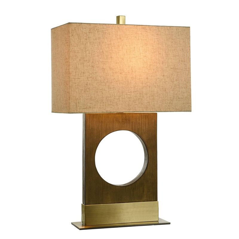 Modern Faux Wood Antique Table Lamp Brass Finish - StyleCraft, 3 of 8