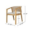 Acacia Wood Outdoor Dining Chairs Set of 2, Patio Dining Chair with Rope Backrest & Waterproof Cushion, Gardenm,Balcony, Terrace-Tanpinhause - 4 of 4