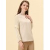 INSPIRE CHIC Women's Chiffon Semi Sheer Keyhole Neck Elegant Work Blouse - 3 of 4