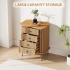 4 Drawer Dressers, Chest of Drawers for Bedroom, Nightstand, Spacious Storage Boho Wicker Dresser - 4 of 4