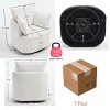 Modern Swivel Accent Chair with 360 Degree Rotation Upholstered Barrel Design for Living Room or Bedroom–Maison Boucle - 4 of 4