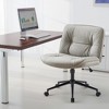 ALEXOUN Criss Cross Home Office Chair,Wide Seat,PU Leather Swivel Height Adjustable Comfy Computer Task Seat,for Home,Office - 4 of 4